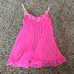 Victoria’s Secret Babydoll Mesh Ruffle Frilly Lingerie